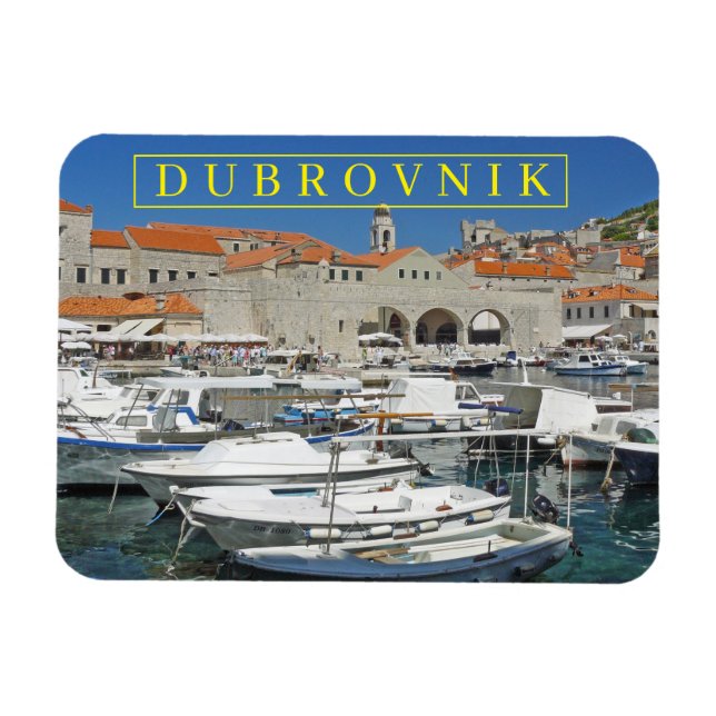 Blick auf den Hafen von Dubrovnik Kühlschrankmagne Magnet (Horizontal)