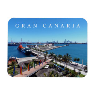 Blick auf den Hafen von Gran Canaria Las Palmas Kü Magnet