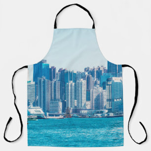 Blick auf den Hafen von Hongkong zur Tageszeit. as Schürze