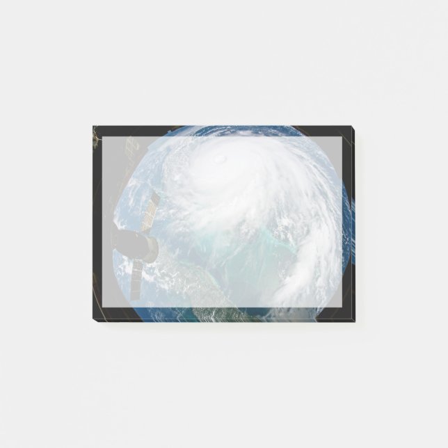 Blick auf den Hurrikan Dorian. Post-it Klebezettel (Vorderseite)