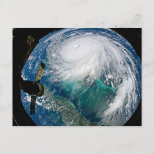 Blick auf den Hurrikan Dorian. Postkarte