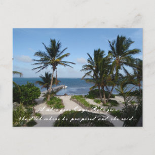 Blick auf den karibischen Ozean in Belize Save the Ankündigungspostkarte