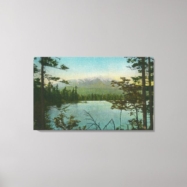 Blick auf den Katahdin-Berg, der höchste Gipfel in Leinwanddruck (Vorderseite)