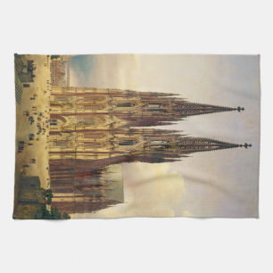 Blick auf den Kölner Dom gotische Majestät Geschirrtuch