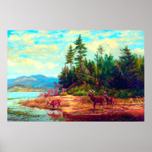 Blick auf den Long Lake Arthur Fitzwilliam Tait 18 Poster