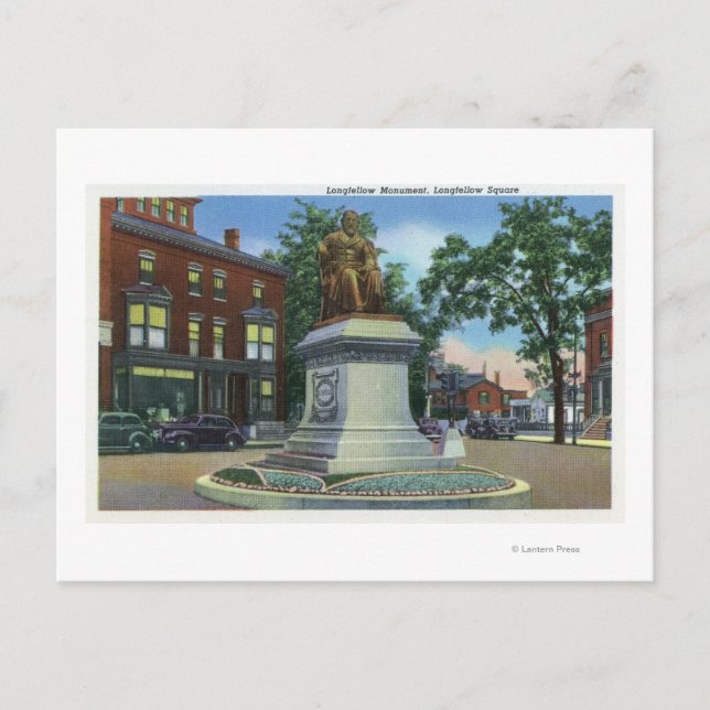 Blick auf den Longfellow-Platz Postkarte (Vorderseite)