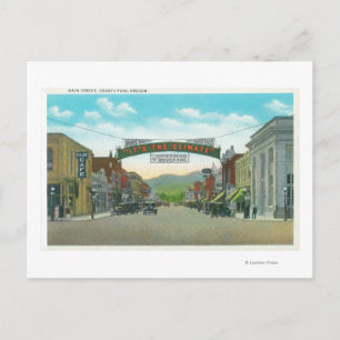 Blick auf den Main StreetGrants-Pass, OR Postkarte