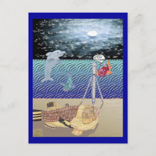 Blick auf den Mond Postkarte