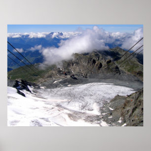 Blick auf den Mont Fort Gletscher Poster