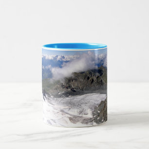 Blick auf den Mont Fort Gletscher Zweifarbige Tasse