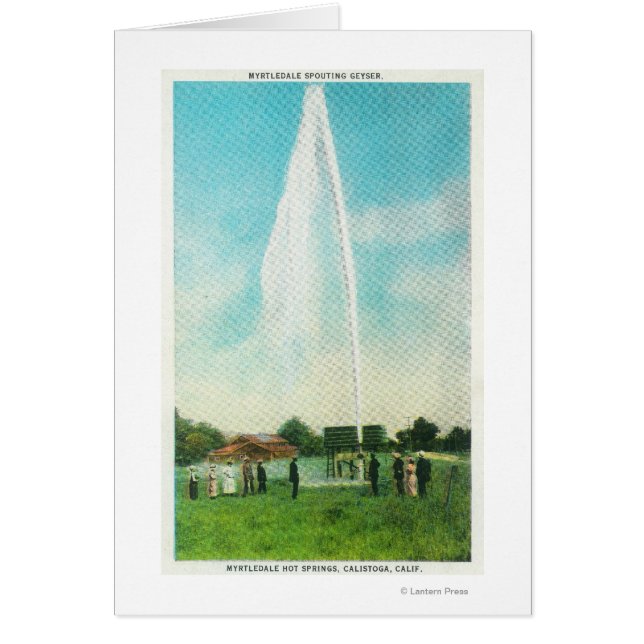 Blick auf den Myrtledale Geyser in den heißen Quel (Vorne)