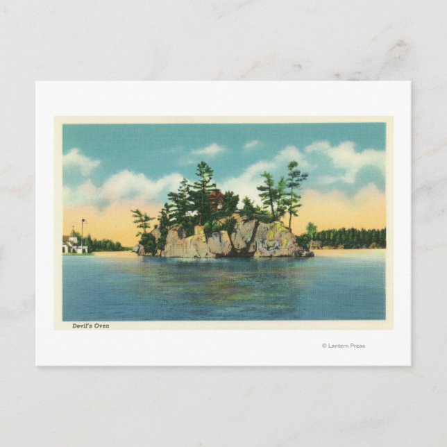 Blick auf den Ofen des Teufels Postkarte (Vorderseite)