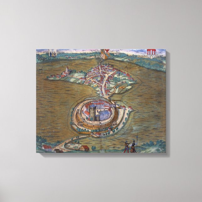 Blick auf den Place de Louis le Grand, mit einem v Leinwanddruck (Vorderseite)