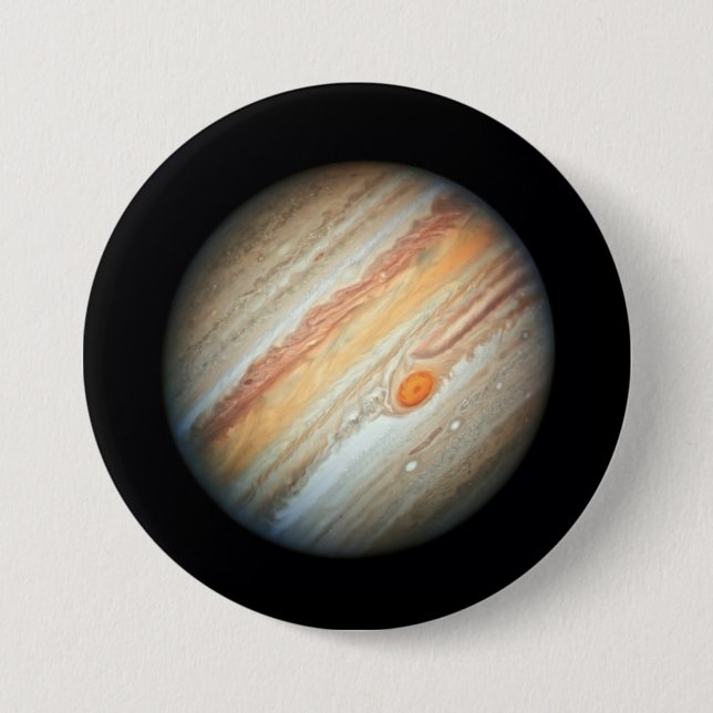 Blick auf den Planeten Jupiter (Hubble-Teleskop) Button (Vorderseite)