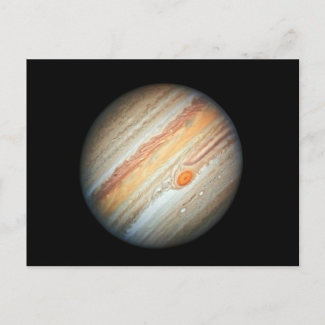 Blick auf den Planeten Jupiter (Hubble-Teleskop) Postkarte (Vorderseite)