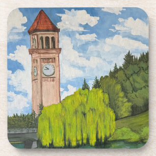 Blick auf den River Front Park Getränkeuntersetzer