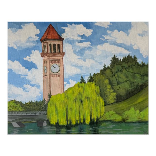 Blick auf den River Front Park  Poster (Vorderseite)