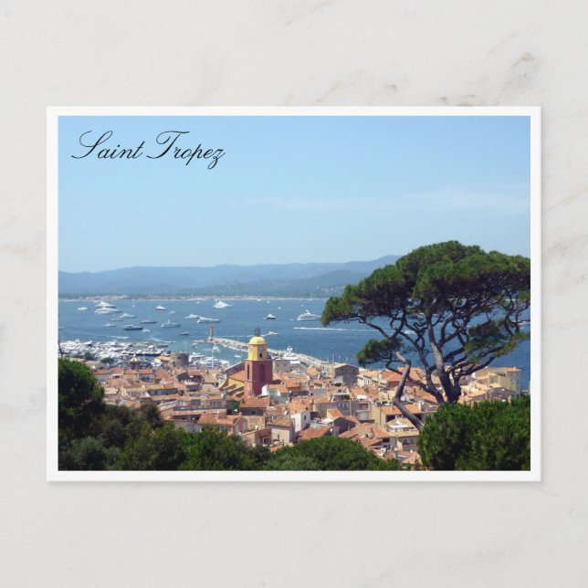 Blick auf den Sainte Tropez Postkarte (Vorderseite)