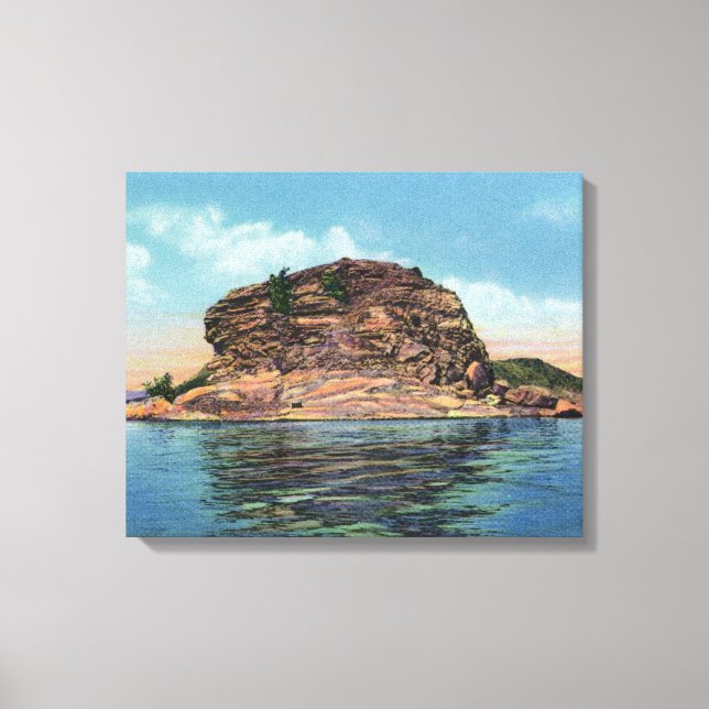 Blick auf den See Rock Dunder Leinwanddruck (Vorderseite)