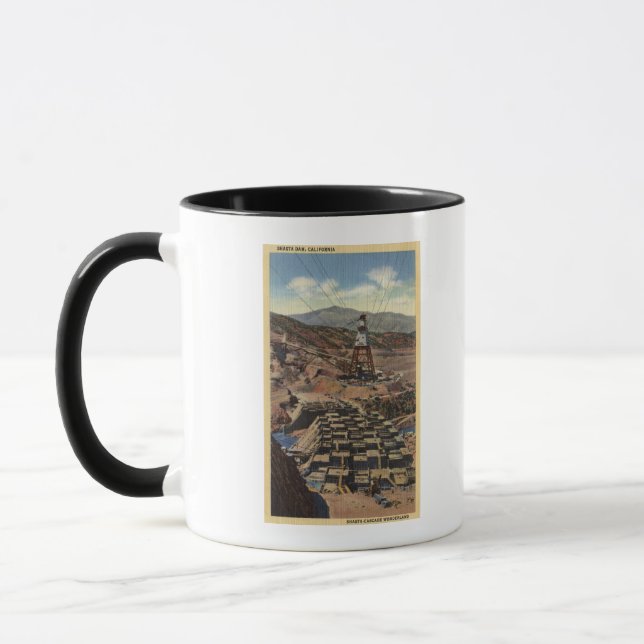 Blick auf den Shasta-Damm Tasse (Links)