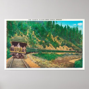 Blick auf den Shasta TrainCow Creek Canyon, OR Poster