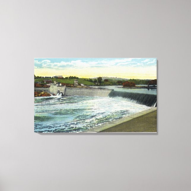 Blick auf den Stausee Libby-Dingleys Leinwanddruck (Vorderseite)