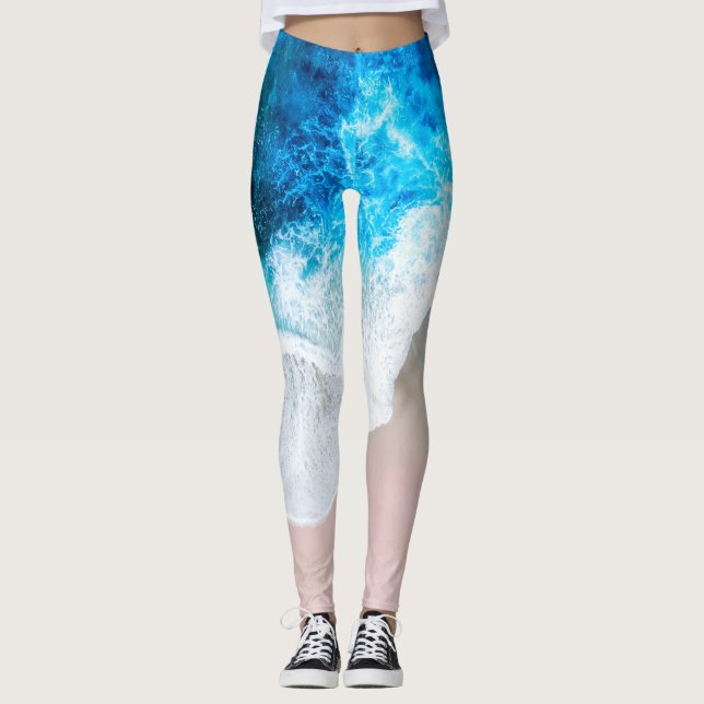 Blick auf den Strand Leggings (Vorderseite)