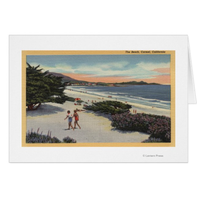 Blick auf den Strand, Sonnenbader zu Fuß (Vorderseite (Horizontal))