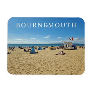 Blick auf den Strand von Bournemouth Kühlschrankma Magnet