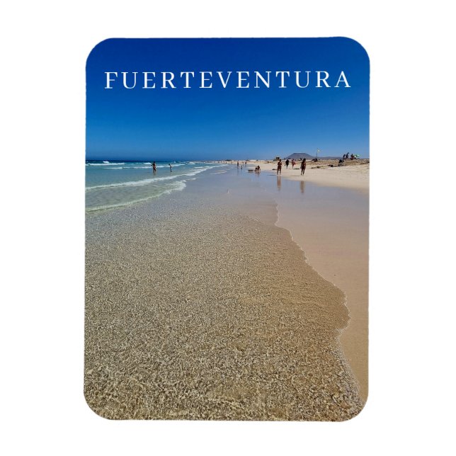 Blick auf den Strand von Fürteventura Kühlschrankm Magnet (Vertikal)