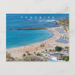 Blick auf den Strand von Tenerife Las Vistas Postkarte