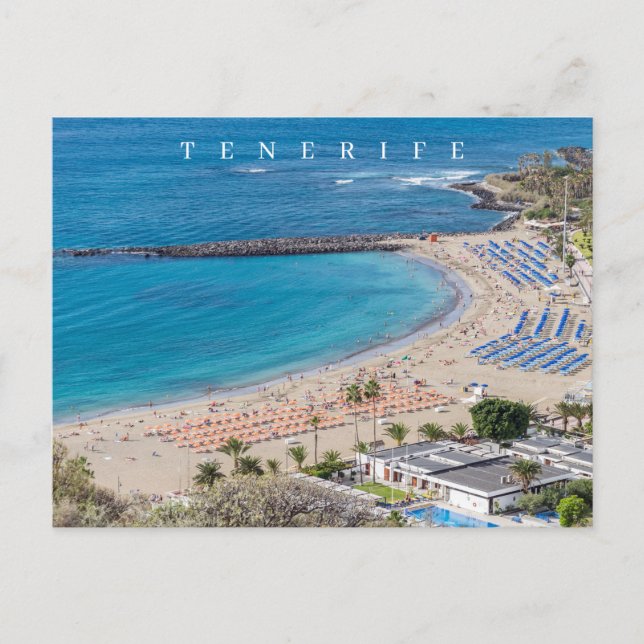 Blick auf den Strand von Tenerife Las Vistas Postkarte (Vorderseite)