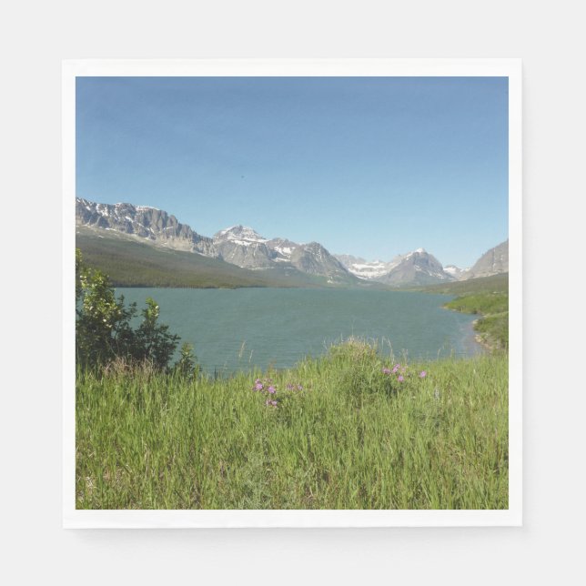 Blick auf den Swiftcurrent Lake im Glacier-Nationa Serviette (Vorderseite)