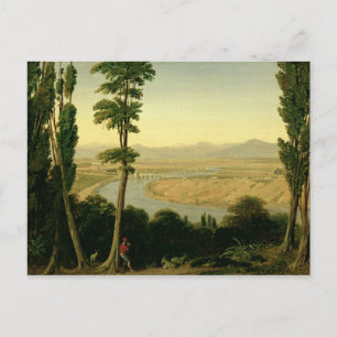 Blick auf den Tiber und die römische Campagna Postkarte