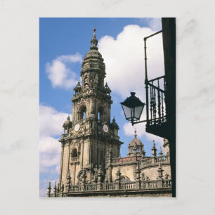 Blick auf den Uhrturm an der Ecke Postkarte