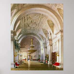 Blick auf den Weißen Saal im Winterpalast Poster