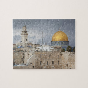 Blick auf den Western Wall Plaza am späten Nachmit Puzzle