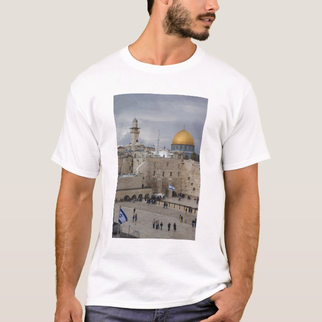 Blick auf den Western Wall Plaza, späten Nachmitta T-Shirt (Vorderseite)