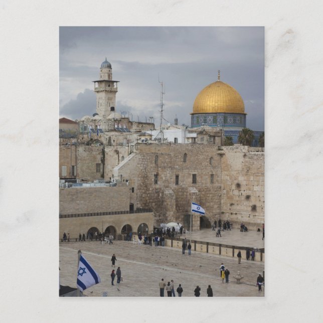 Blick auf den Western Wall Plaza, später Nachmitta Postkarte (Vorderseite)