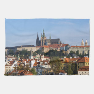 Blick auf die Altstadt und die Prager Burg, Tschec Geschirrtuch