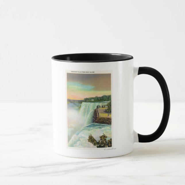Blick auf die amerikanischen Wasserfälle von der Z Tasse (Rechts)
