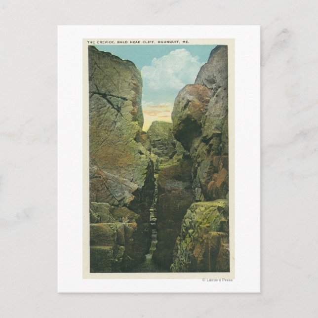 Blick auf die Bald Kopf Klippe Crevice Postkarte (Vorderseite)