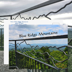 Blick auf die Blue Ridge Mountains Jump Off Rock N Postkarte