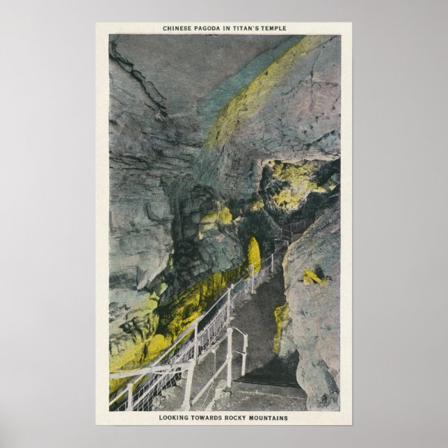 Blick auf die chinesische Pagode im Titantempel Poster (Vorne)