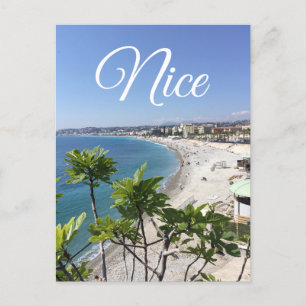 Blick auf die Französische Riviera in Nizza Frankr Postkarte