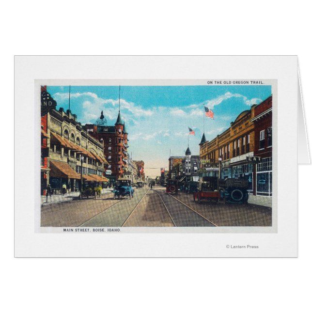 Blick auf die Hauptstraße mit Model-T Ford Cars (Vorderseite (Horizontal))