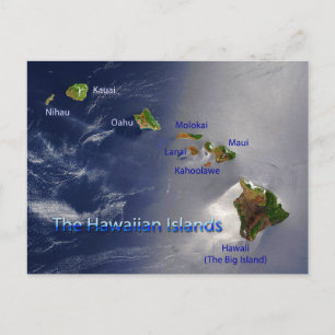 Blick auf die hawaiianischen Inseln Postkarte