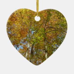 Blick auf die Herbstlaub III farbenfrohe Foliage Keramik Ornament