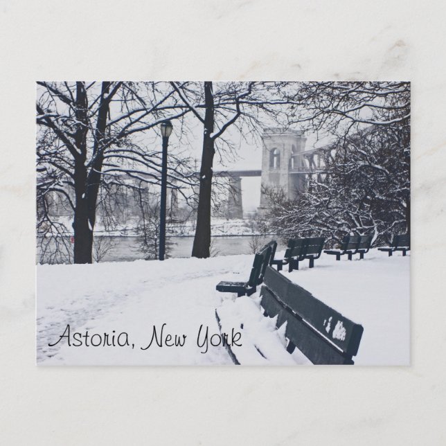 Blick auf die Höllenbrücke, Astoria NY Postkarte (Vorderseite)