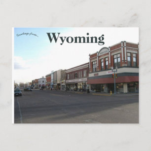 Blick auf die Innenstadt von Laramie Wyoming Postkarte